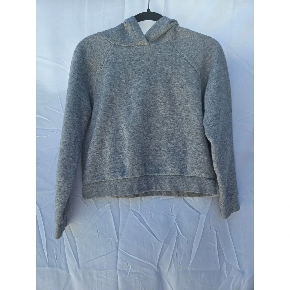 Madewell MWL Heather Grey Raglan Sleeve Pullover Hoodie Sweatshirt XS - Picture 1 of 6